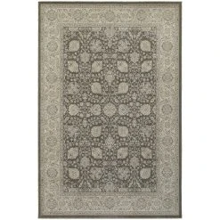 Budget ???? Gracewood Hollow Occom Border Floral Panel Area Rug ???? -Gracewood Hollow shop Gracewood Hollow Occom Border Floral Panel Brown Ivory Rug