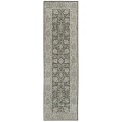 Budget ???? Gracewood Hollow Occom Border Floral Panel Area Rug ???? -Gracewood Hollow shop Gracewood Hollow Occom Border Floral Panel Brown Ivory Runner Rug 1