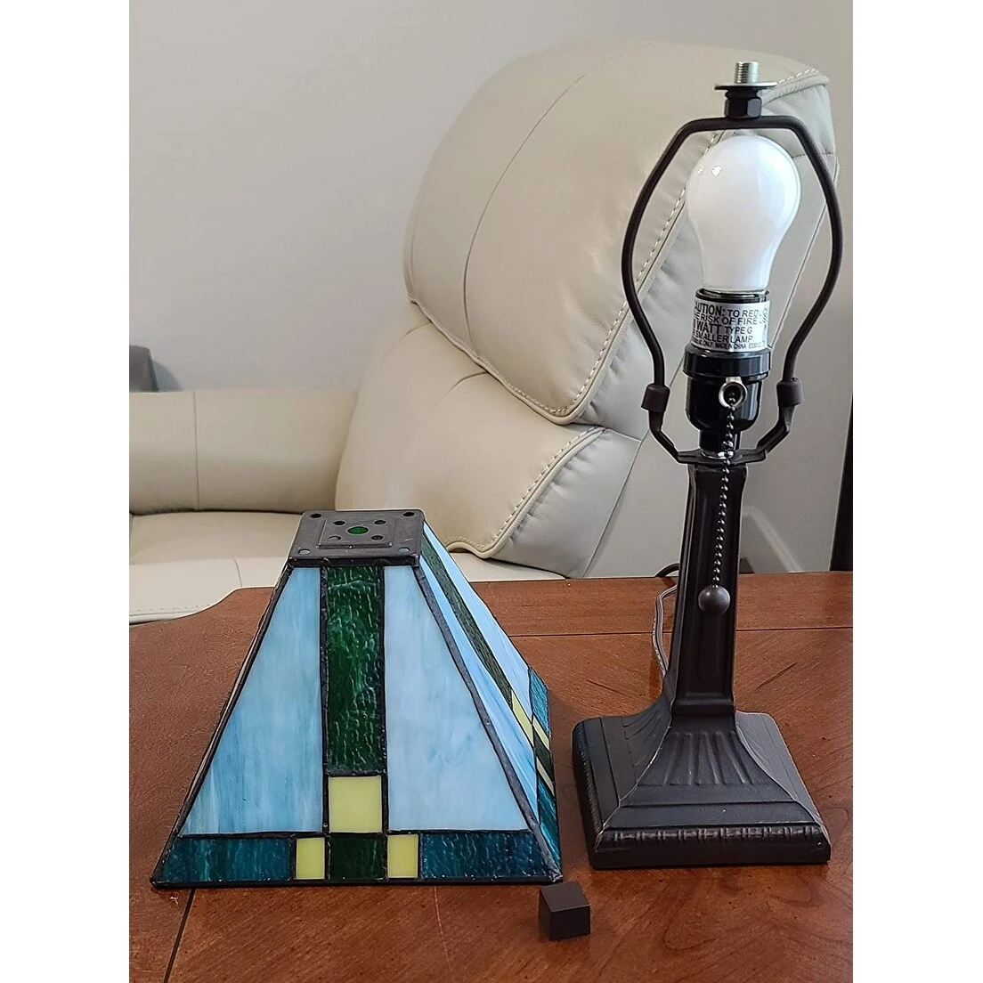 Cheapest ???? Gracewood Hollow Okja 14.5-inch Tiffany-style Banker Lamp With Blue/Green/Yellow Stained Glass ???? 7 Cheapest ???? Gracewood Hollow Okja 14.5-inch Tiffany-style Banker Lamp With Blue/Green/Yellow Stained Glass ???? - Image 5