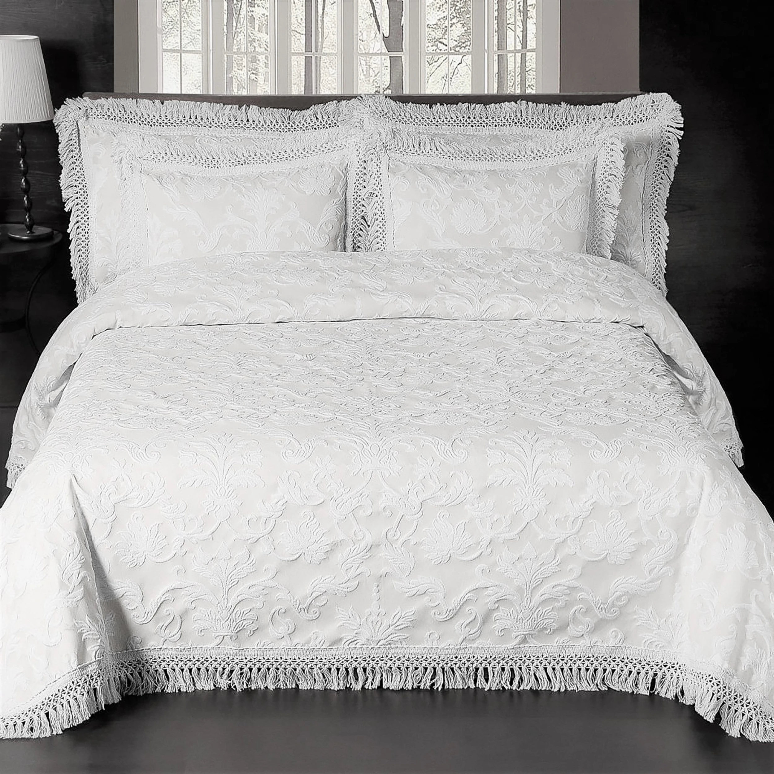 Outlet ???? Gracewood Hollow Pattikim Jacquard Bedspread Ivory/white ⌛ 10 Outlet ???? Gracewood Hollow Pattikim Jacquard Bedspread Ivory/white ⌛ - Image 8