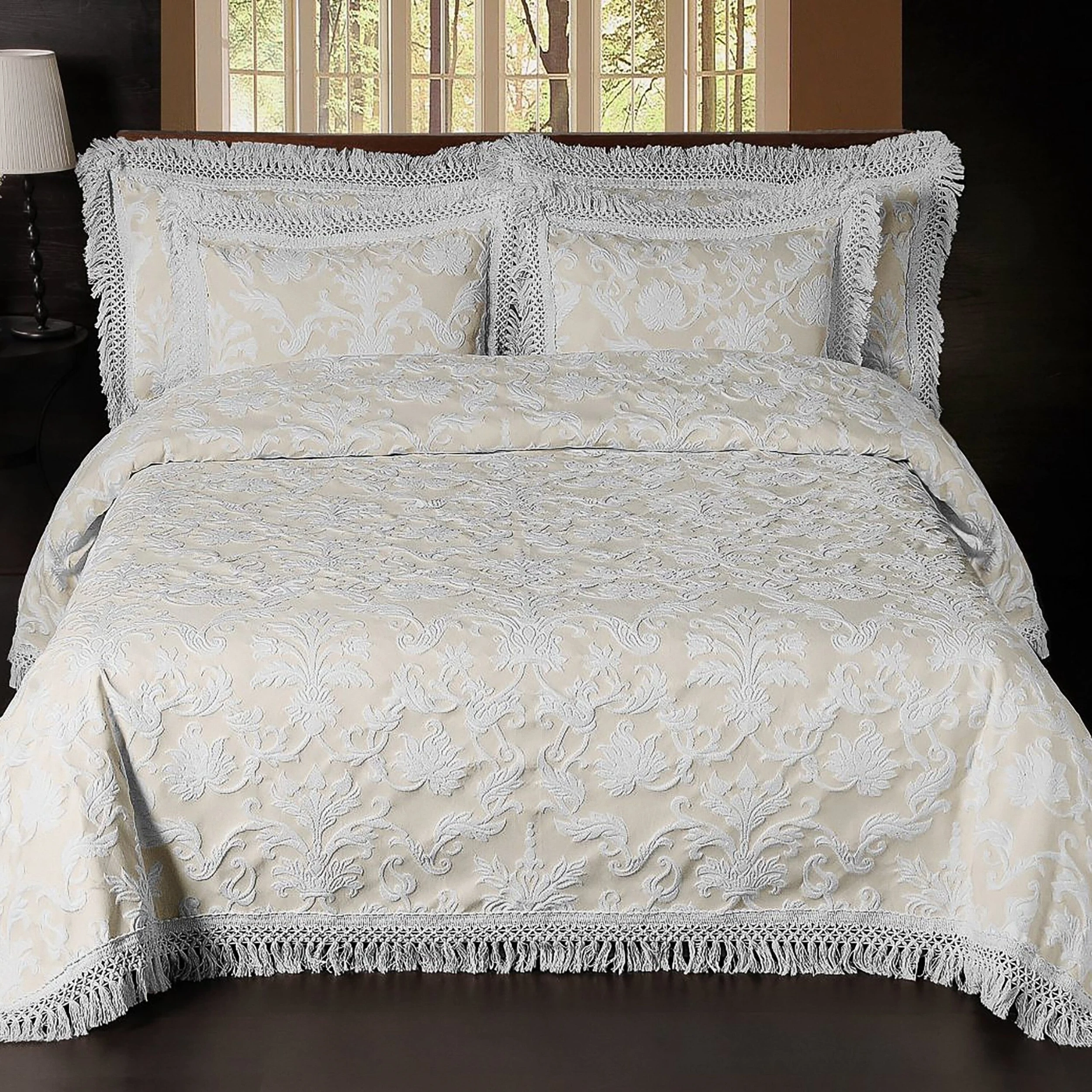 Outlet ???? Gracewood Hollow Pattikim Jacquard Bedspread Ivory/white ⌛ 3 Outlet ???? Gracewood Hollow Pattikim Jacquard Bedspread Ivory/white ⌛