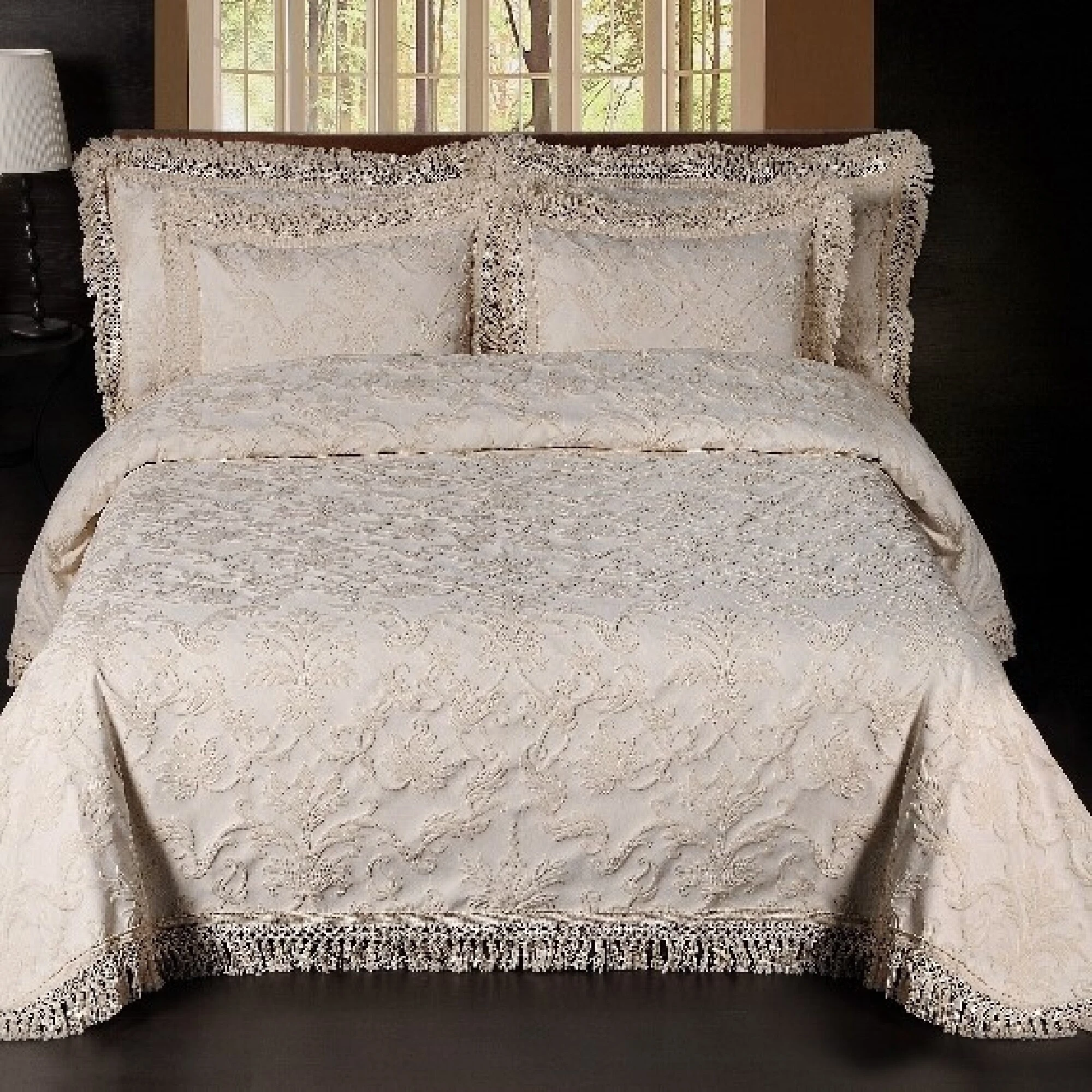 Outlet ???? Gracewood Hollow Pattikim Jacquard Bedspread Ivory/white ⌛ 6 Outlet ???? Gracewood Hollow Pattikim Jacquard Bedspread Ivory/white ⌛ - Image 4