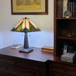 Gracewood Hollow shop -Gracewood Hollow shop Gracewood Hollow Porochista 22 inch Tiffany style Mission Table Lamp 1