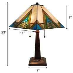 Discount ???? Gracewood Hollow Porochista 22-inch Tiffany-style Mission Table Lamp ???? -Gracewood Hollow shop Gracewood Hollow Porochista 22 inch Tiffany style Mission Table Lamp 4