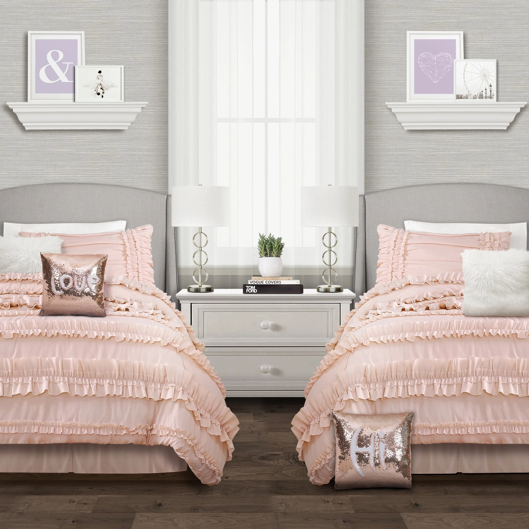 Wholesale ⌛ Gracewood Hollow Quist Ruffle Comforter Set White ✨ 13 Wholesale ⌛ Gracewood Hollow Quist Ruffle Comforter Set White ✨ - Image 11