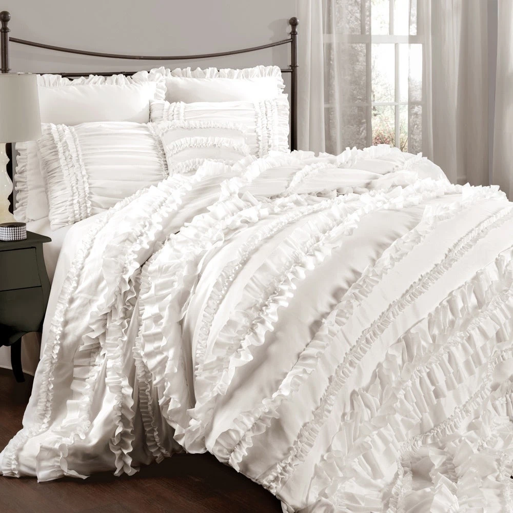 Wholesale ⌛ Gracewood Hollow Quist Ruffle Comforter Set White ✨ 4 Wholesale ⌛ Gracewood Hollow Quist Ruffle Comforter Set White ✨ - Image 2