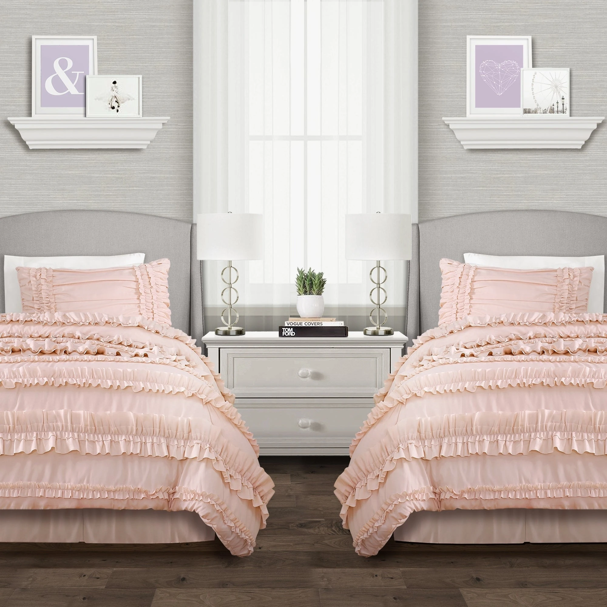 Wholesale ⌛ Gracewood Hollow Quist Ruffle Comforter Set White ✨ 11 Wholesale ⌛ Gracewood Hollow Quist Ruffle Comforter Set White ✨ - Image 9