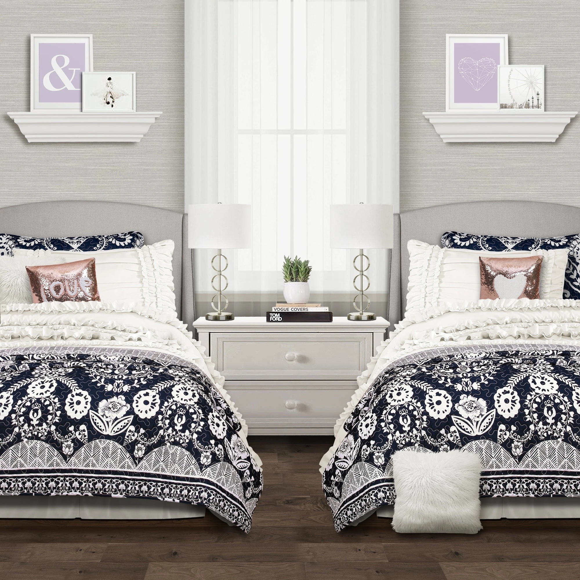 Wholesale ⌛ Gracewood Hollow Quist Ruffle Comforter Set White ✨ 9 Wholesale ⌛ Gracewood Hollow Quist Ruffle Comforter Set White ✨ - Image 7