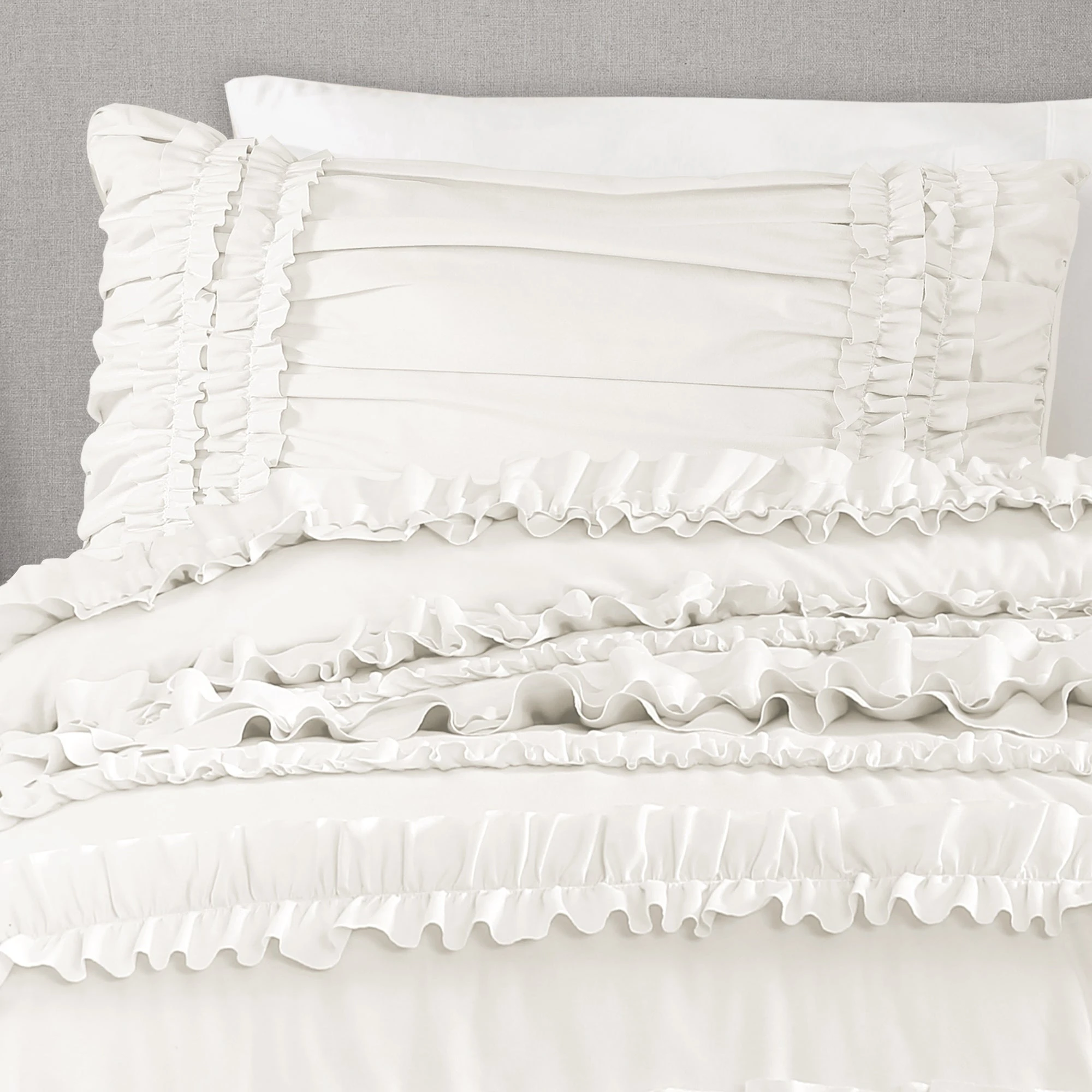 Wholesale ⌛ Gracewood Hollow Quist Ruffle Comforter Set White ✨ 8 Wholesale ⌛ Gracewood Hollow Quist Ruffle Comforter Set White ✨ - Image 6