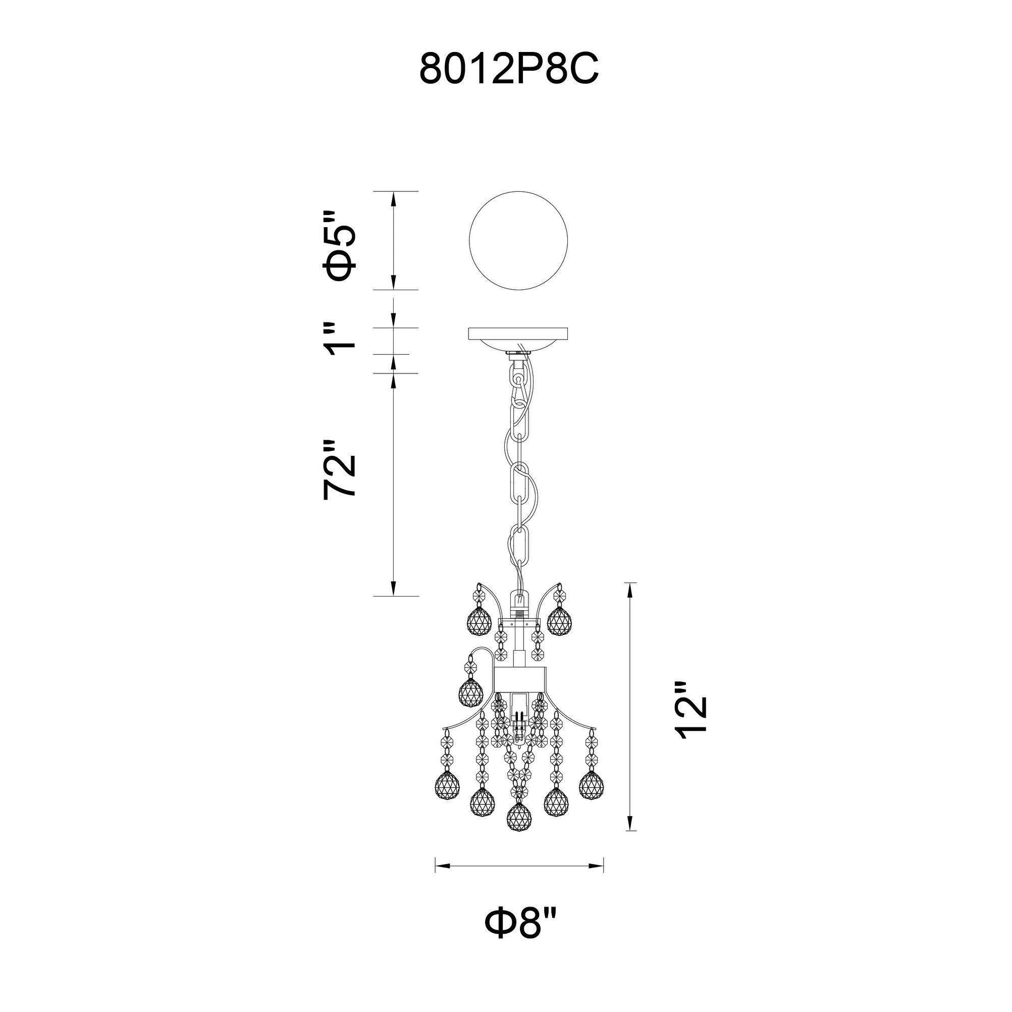 Brand new ???? Gracewood Hollow Raditladi 1-light Mini Pendant With Chrome Finish ???? 4 Brand new ???? Gracewood Hollow Raditladi 1-light Mini Pendant With Chrome Finish ???? - Image 2