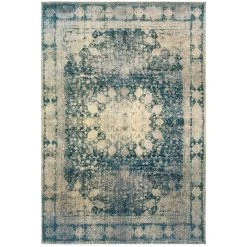 Promo ???? Gracewood Hollow Riggs Distressed Medallion Ivory/Blue Area Rug ???? 10 Promo ???? Gracewood Hollow Riggs Distressed Medallion Ivory/Blue Area Rug ???? -Gracewood Hollow shop Gracewood Hollow Riggs Distressed Medallion Ivory Blue Polypropylene and Polyester Area Rug
