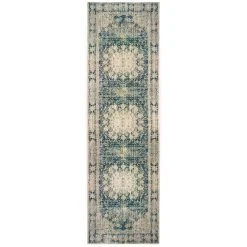 Promo ???? Gracewood Hollow Riggs Distressed Medallion Ivory/Blue Area Rug ???? 11 Promo ???? Gracewood Hollow Riggs Distressed Medallion Ivory/Blue Area Rug ???? -Gracewood Hollow shop Gracewood Hollow Riggs Distressed Medallion Ivory Blue Runner Rug