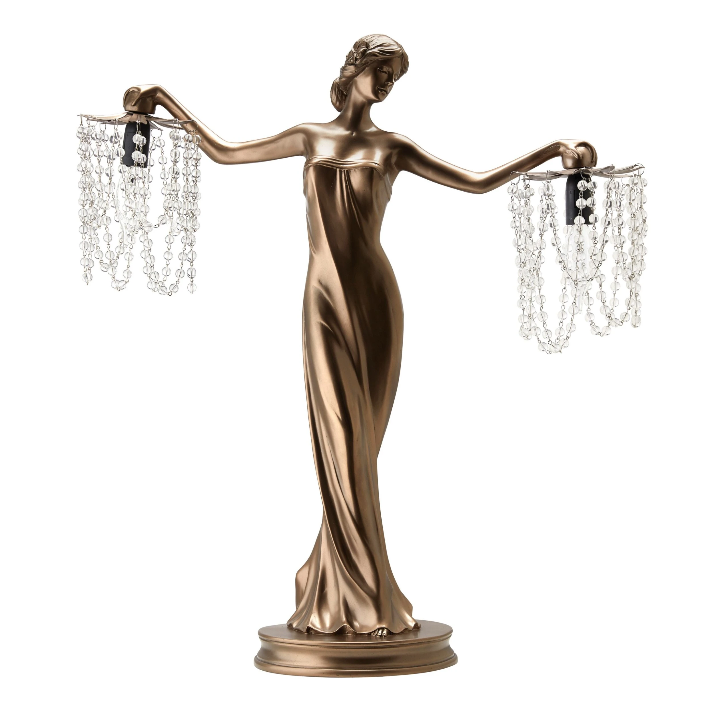 Buy ???? Gracewood Hollow Sansal Bronze/Resin 23.75-inch Grecian Goddess Beaded Table Lamp - 22"L X 7.625"W X 23.75"H ❤️ 4 Buy ???? Gracewood Hollow Sansal Bronze/Resin 23.75-inch Grecian Goddess Beaded Table Lamp - 22"L X 7.625"W X 23.75"H ❤️ - Image 2