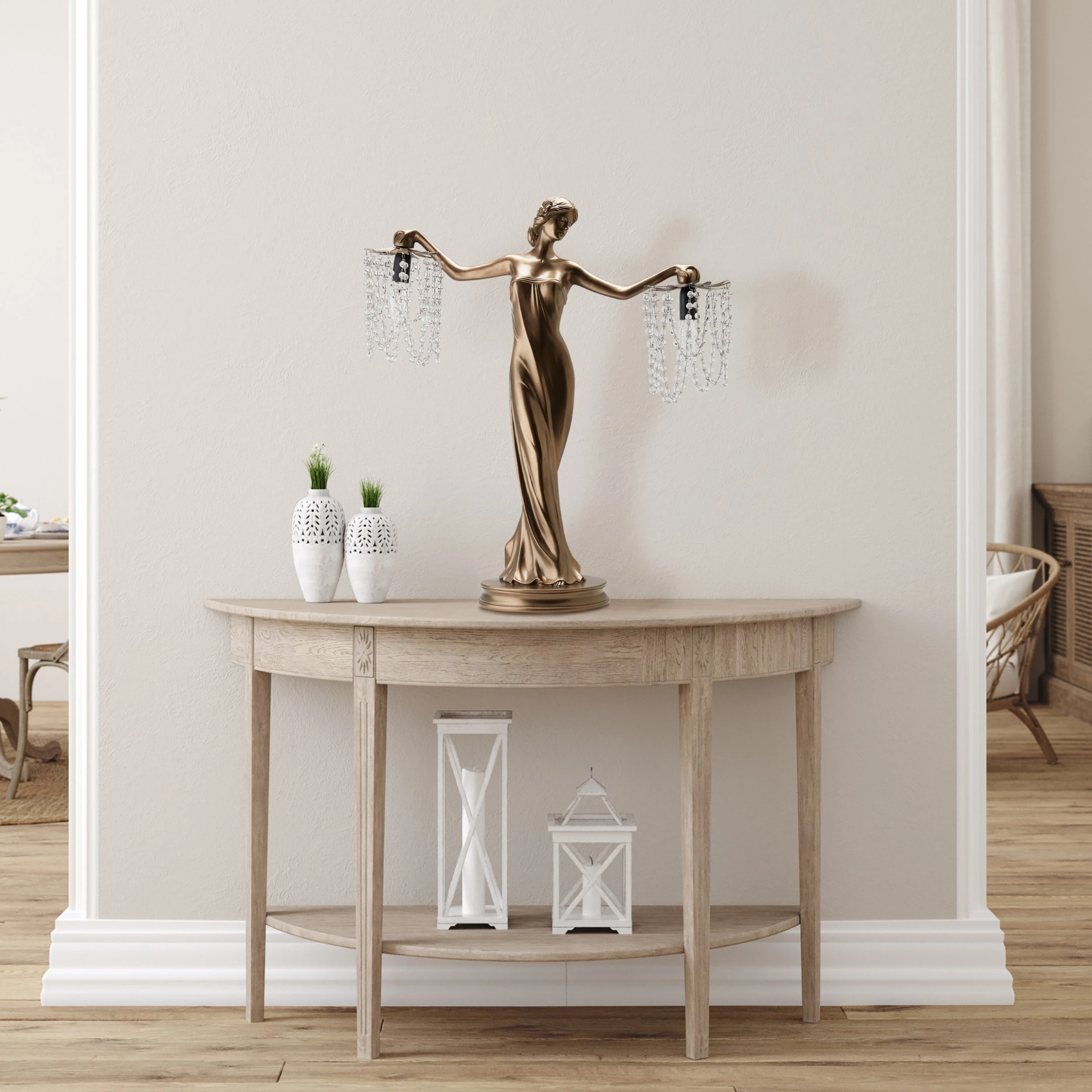 Buy ???? Gracewood Hollow Sansal Bronze/Resin 23.75-inch Grecian Goddess Beaded Table Lamp - 22"L X 7.625"W X 23.75"H ❤️ 10 Buy ???? Gracewood Hollow Sansal Bronze/Resin 23.75-inch Grecian Goddess Beaded Table Lamp - 22"L X 7.625"W X 23.75"H ❤️ - Image 8