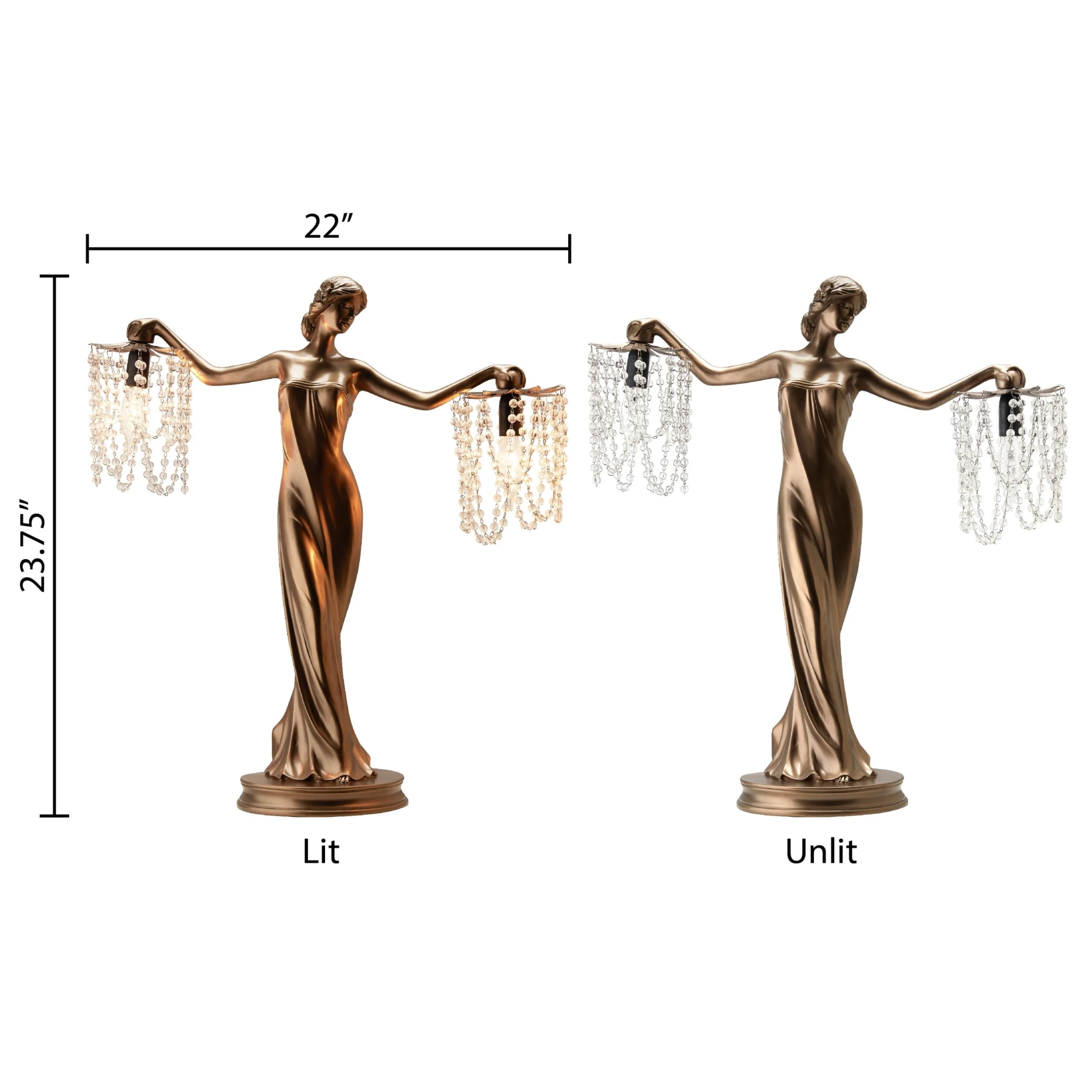 Buy ???? Gracewood Hollow Sansal Bronze/Resin 23.75-inch Grecian Goddess Beaded Table Lamp - 22"L X 7.625"W X 23.75"H ❤️ 12 Buy ???? Gracewood Hollow Sansal Bronze/Resin 23.75-inch Grecian Goddess Beaded Table Lamp - 22"L X 7.625"W X 23.75"H ❤️ - Image 10
