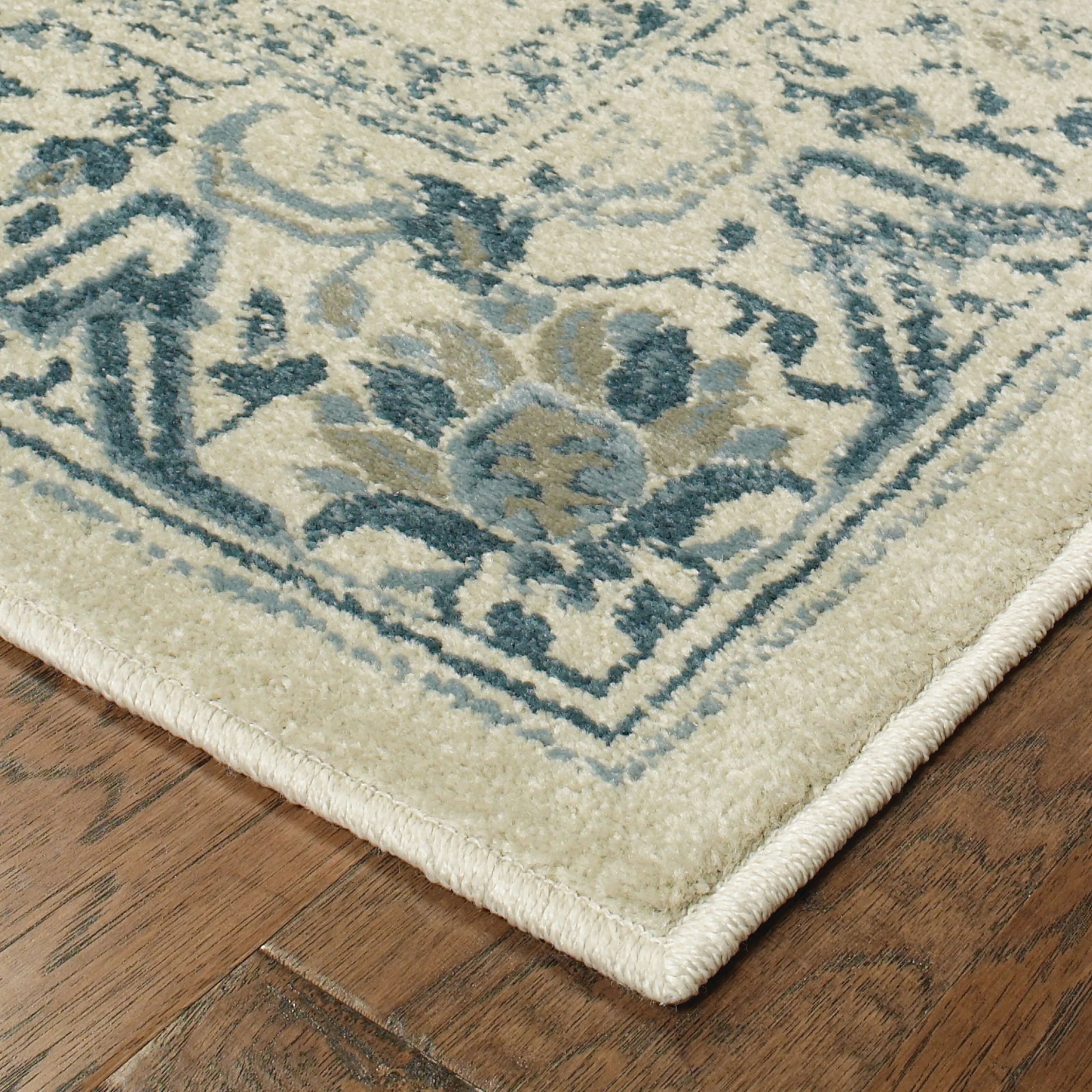 Brand new ???? Gracewood Hollow Strete Traditional Area Rug Cream/blue ???? 14 Brand new ???? Gracewood Hollow Strete Traditional Area Rug Cream/blue ???? - Image 12