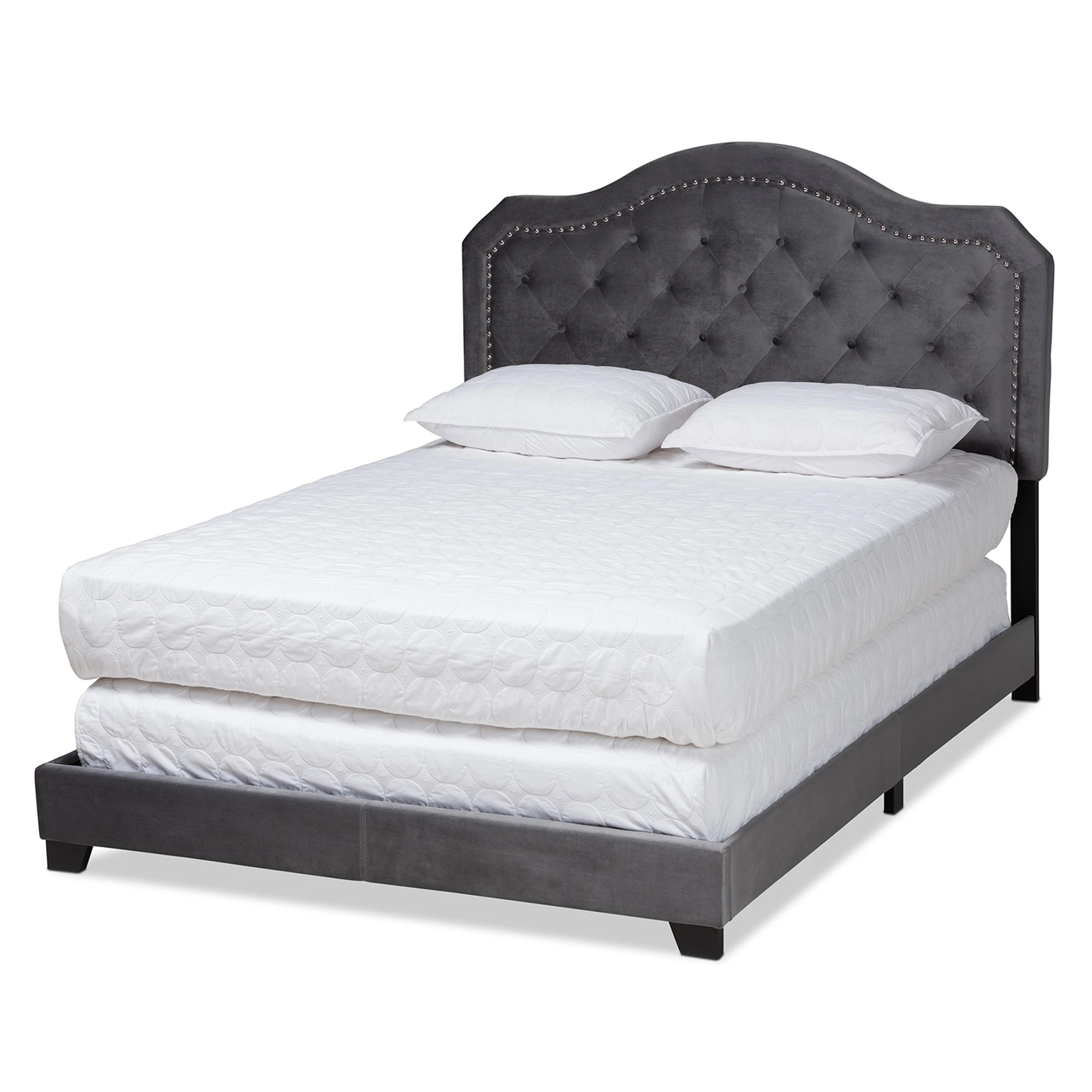 Wholesale ⌛ Gracewood Hollow Tansi Modern Upholstered Button-tufted Bed Dark Grey ???? 4 Wholesale ⌛ Gracewood Hollow Tansi Modern Upholstered Button-tufted Bed Dark Grey ???? - Image 2