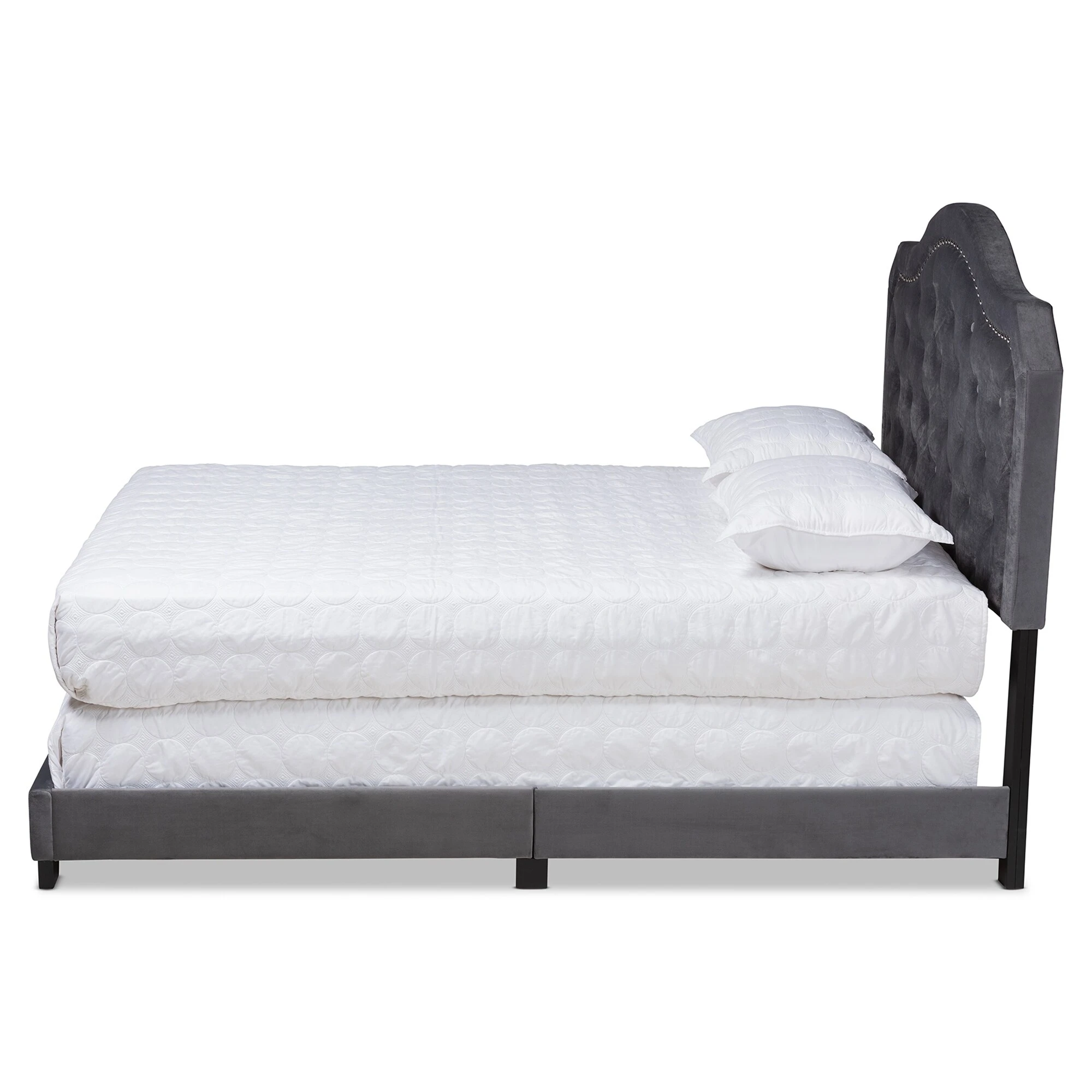 Wholesale ⌛ Gracewood Hollow Tansi Modern Upholstered Button-tufted Bed Dark Grey ???? 5 Wholesale ⌛ Gracewood Hollow Tansi Modern Upholstered Button-tufted Bed Dark Grey ???? - Image 3