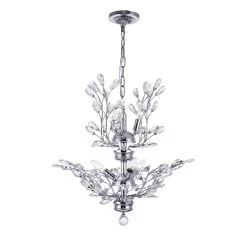 Cheapest ???? Gracewood Hollow Tsogo 6-light Chrome/ Crystal Chandelier ✔️