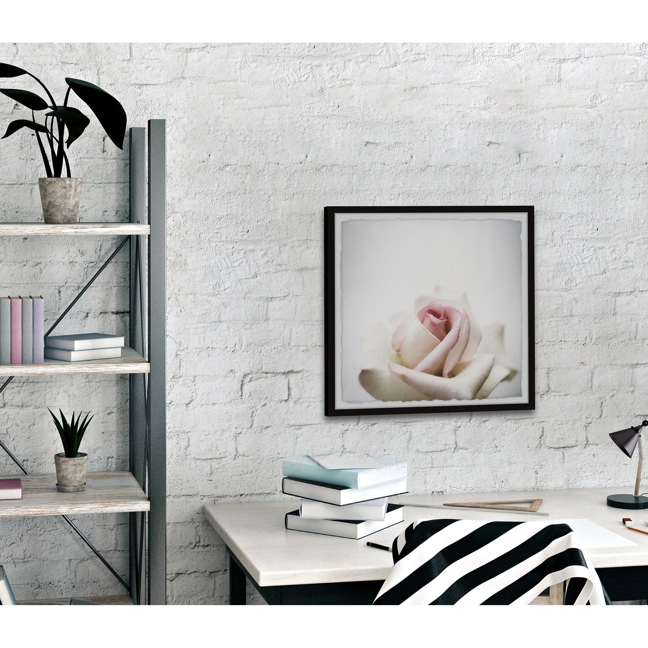 Best Pirce ???? Gracewood Hollow White Rose Closeup Framed Painting Print ???? 7 Best Pirce ???? Gracewood Hollow White Rose Closeup Framed Painting Print ???? - Image 5