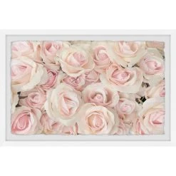 New ???? Gracewood Hollow White Rosebuds Framed Painting Print ????