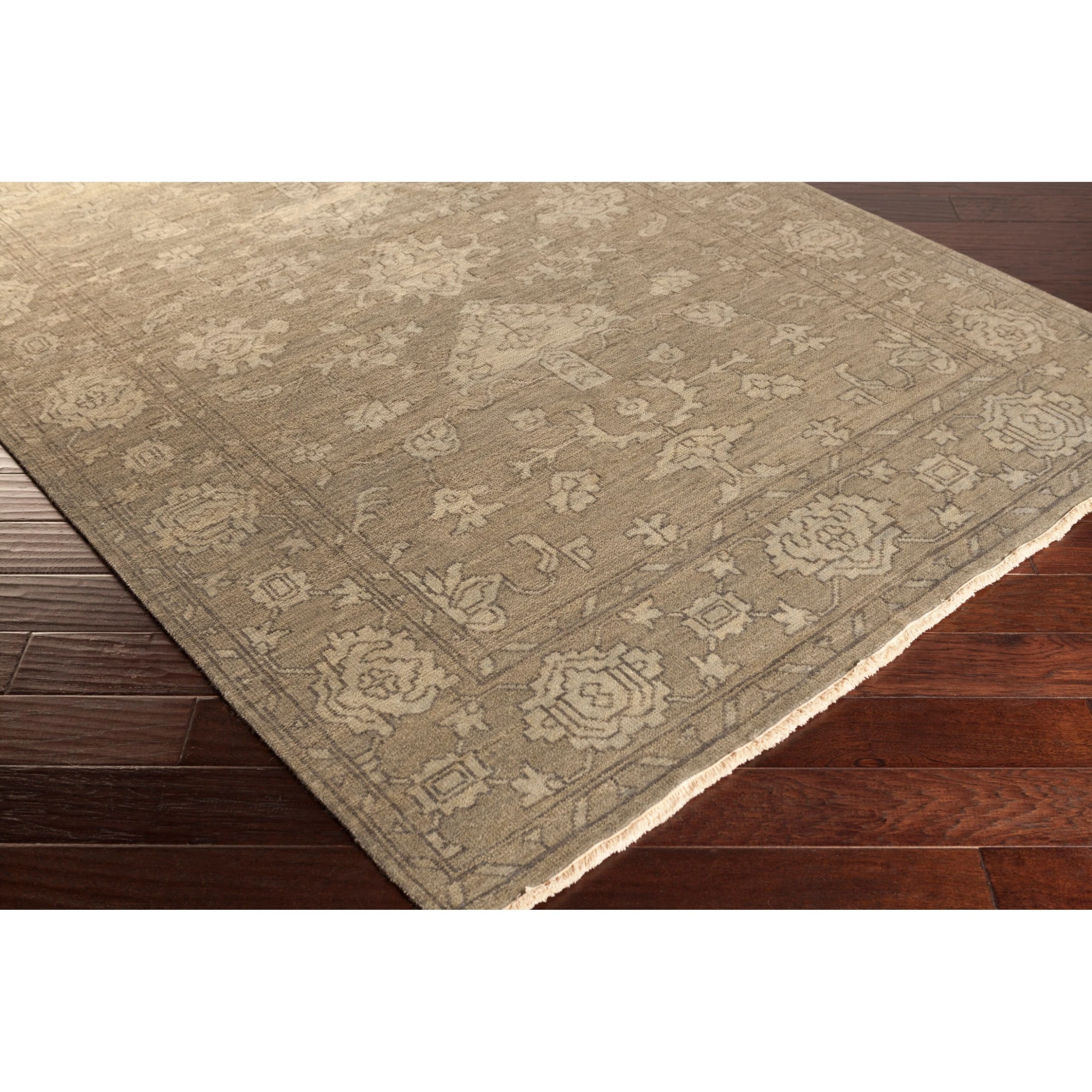 Brand new ???? Gracewood Hollow Whitehead Hand-Knotted Border New Zealand Wool Area Rug - 2' X 3' ???? 8 Brand new ???? Gracewood Hollow Whitehead Hand-Knotted Border New Zealand Wool Area Rug - 2' X 3' ???? - Image 6