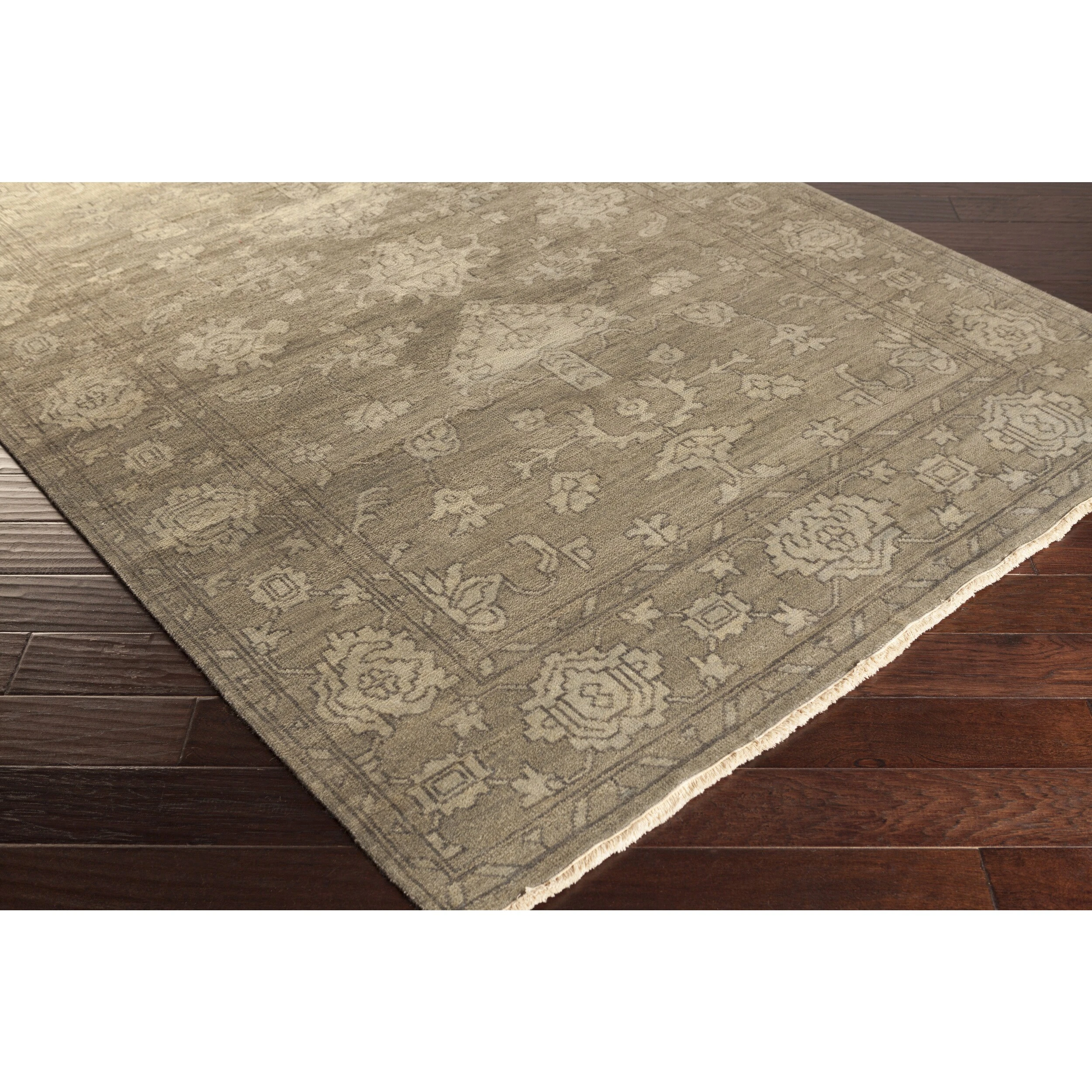 Brand new ???? Gracewood Hollow Whitehead Hand-Knotted Border New Zealand Wool Area Rug - 2' X 3' ???? 4 Brand new ???? Gracewood Hollow Whitehead Hand-Knotted Border New Zealand Wool Area Rug - 2' X 3' ???? - Image 2