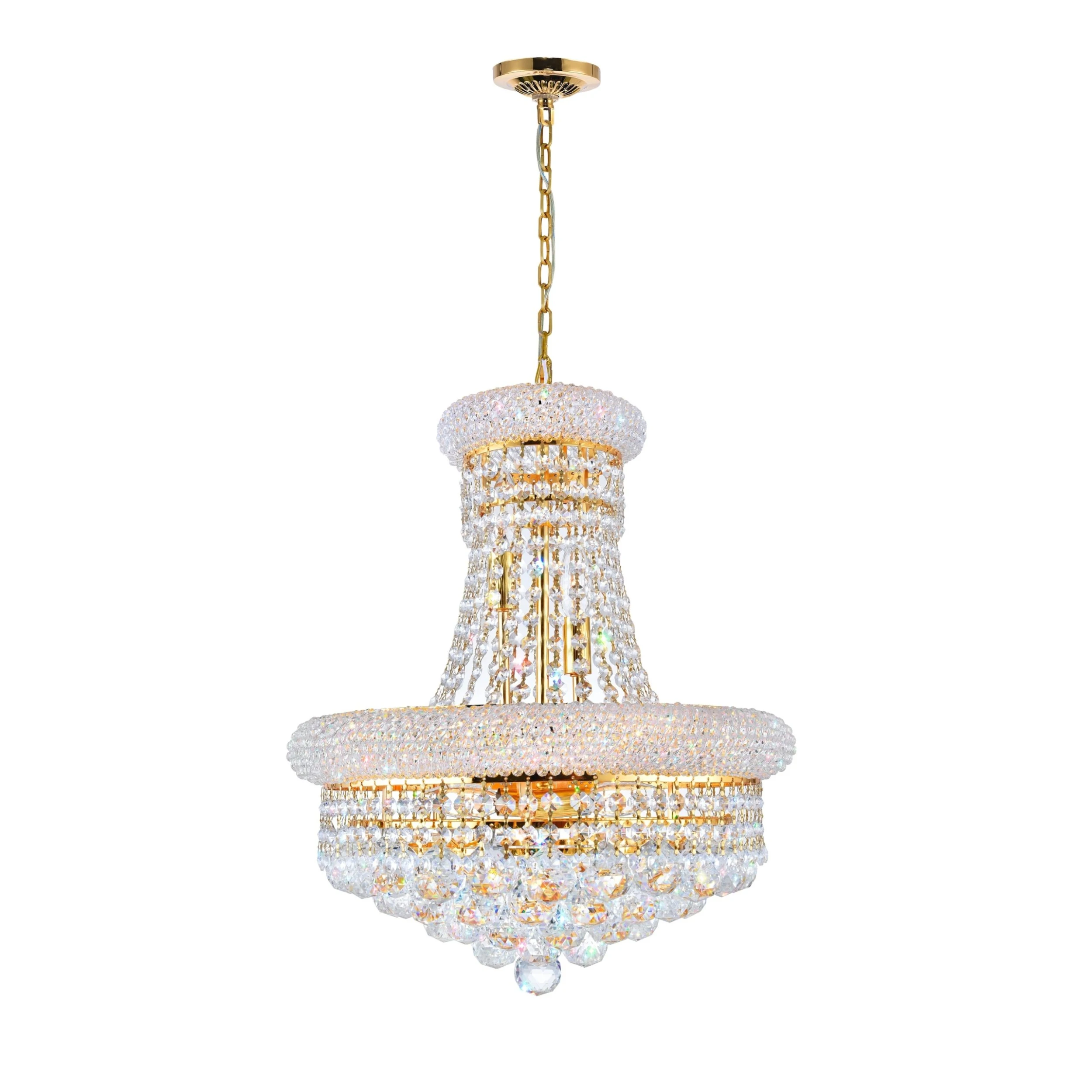 New ✔️ Gracewood Hollow Yavoucko 8-light Goldtone Crystal Chandelier ???? 3 New ✔️ Gracewood Hollow Yavoucko 8-light Goldtone Crystal Chandelier ????