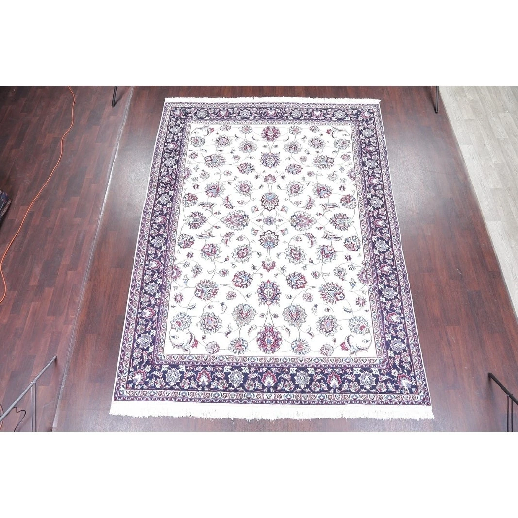 Best deal ???? Gracewood Hollow Hernandez Hand-knotted Floral Wool And Silk Persian Area Rug - 10'10" X 8'0" ???? 4 Best deal ???? Gracewood Hollow Hernandez Hand-knotted Floral Wool And Silk Persian Area Rug - 10'10" X 8'0" ???? - Image 2