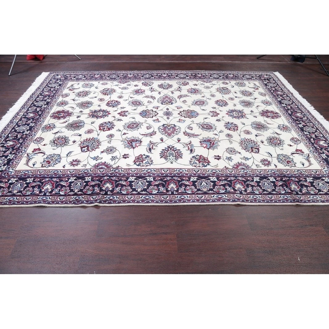 Best deal ???? Gracewood Hollow Hernandez Hand-knotted Floral Wool And Silk Persian Area Rug - 10'10" X 8'0" ???? 17 Best deal ???? Gracewood Hollow Hernandez Hand-knotted Floral Wool And Silk Persian Area Rug - 10'10" X 8'0" ???? - Image 15