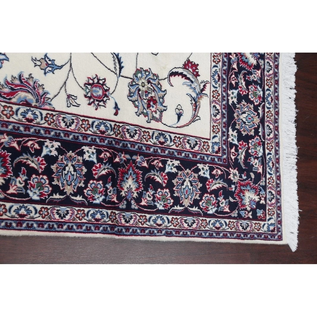 Best deal ???? Gracewood Hollow Hernandez Hand-knotted Floral Wool And Silk Persian Area Rug - 10'10" X 8'0" ???? 16 Best deal ???? Gracewood Hollow Hernandez Hand-knotted Floral Wool And Silk Persian Area Rug - 10'10" X 8'0" ???? - Image 14