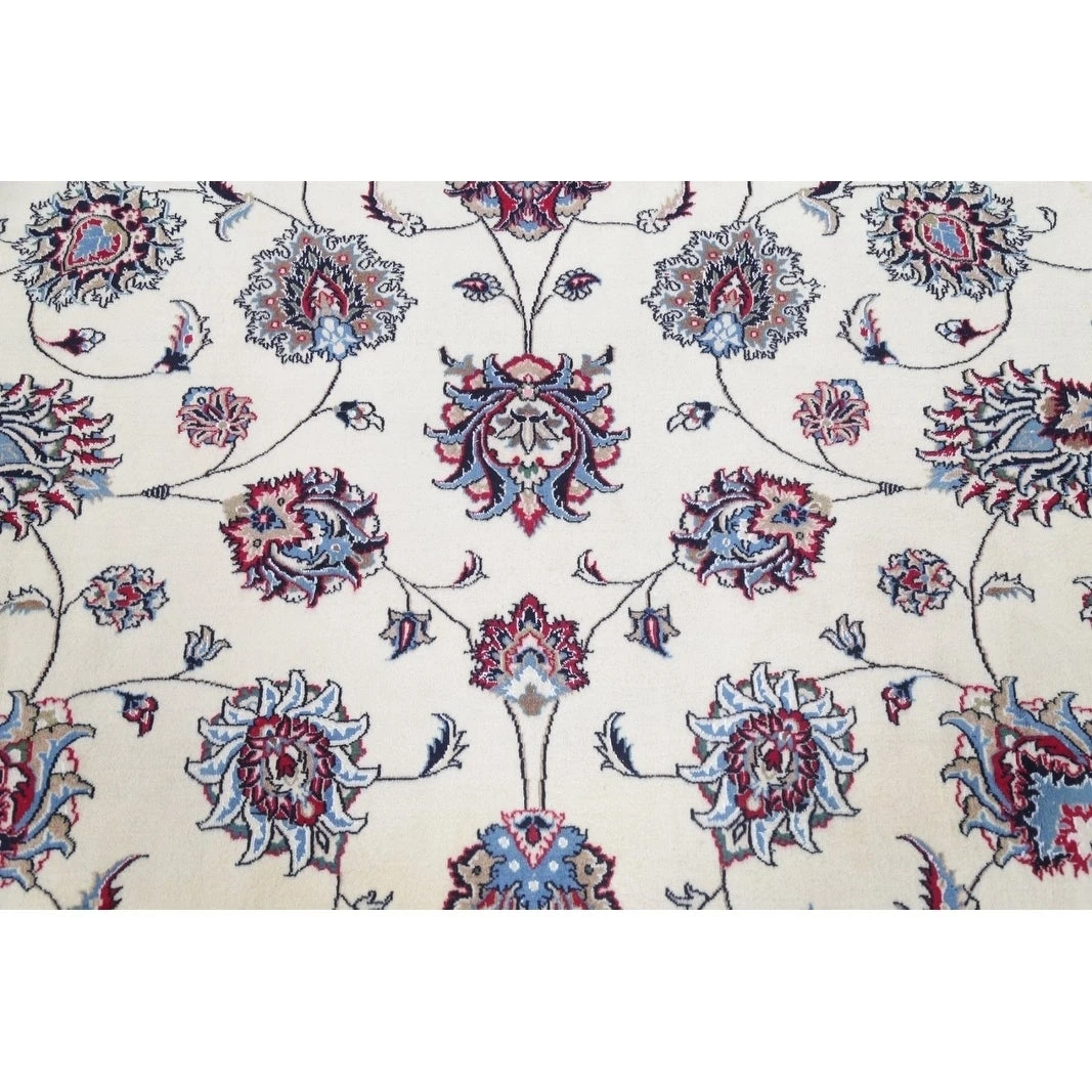 Best deal ???? Gracewood Hollow Hernandez Hand-knotted Floral Wool And Silk Persian Area Rug - 10'10" X 8'0" ???? 14 Best deal ???? Gracewood Hollow Hernandez Hand-knotted Floral Wool And Silk Persian Area Rug - 10'10" X 8'0" ???? - Image 12