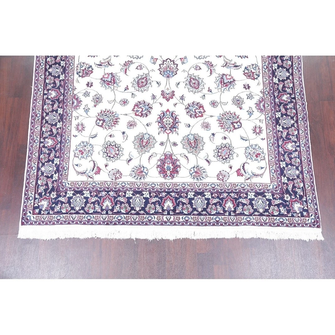 Best deal ???? Gracewood Hollow Hernandez Hand-knotted Floral Wool And Silk Persian Area Rug - 10'10" X 8'0" ???? 7 Best deal ???? Gracewood Hollow Hernandez Hand-knotted Floral Wool And Silk Persian Area Rug - 10'10" X 8'0" ???? - Image 5