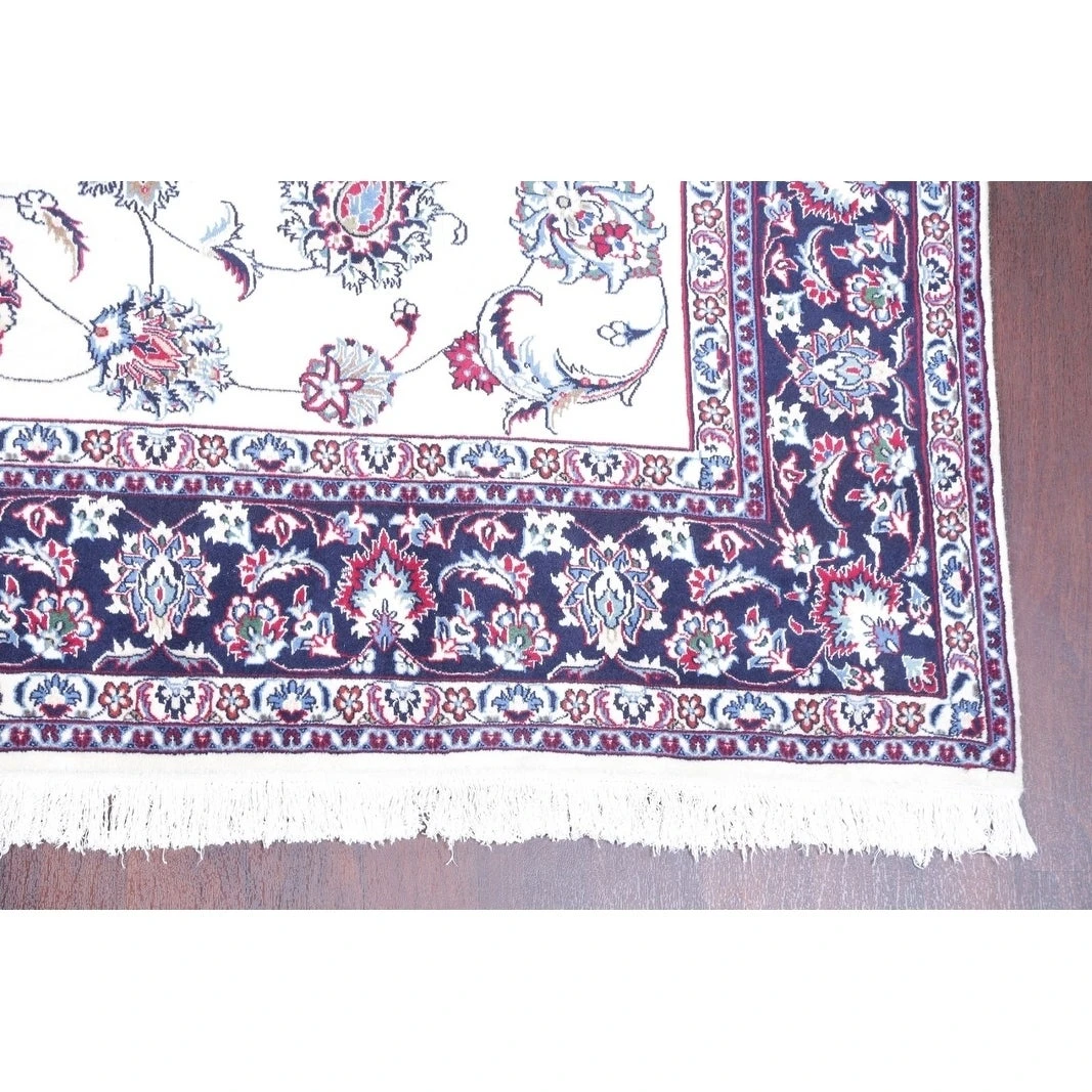 Best deal ???? Gracewood Hollow Hernandez Hand-knotted Floral Wool And Silk Persian Area Rug - 10'10" X 8'0" ???? 8 Best deal ???? Gracewood Hollow Hernandez Hand-knotted Floral Wool And Silk Persian Area Rug - 10'10" X 8'0" ???? - Image 6