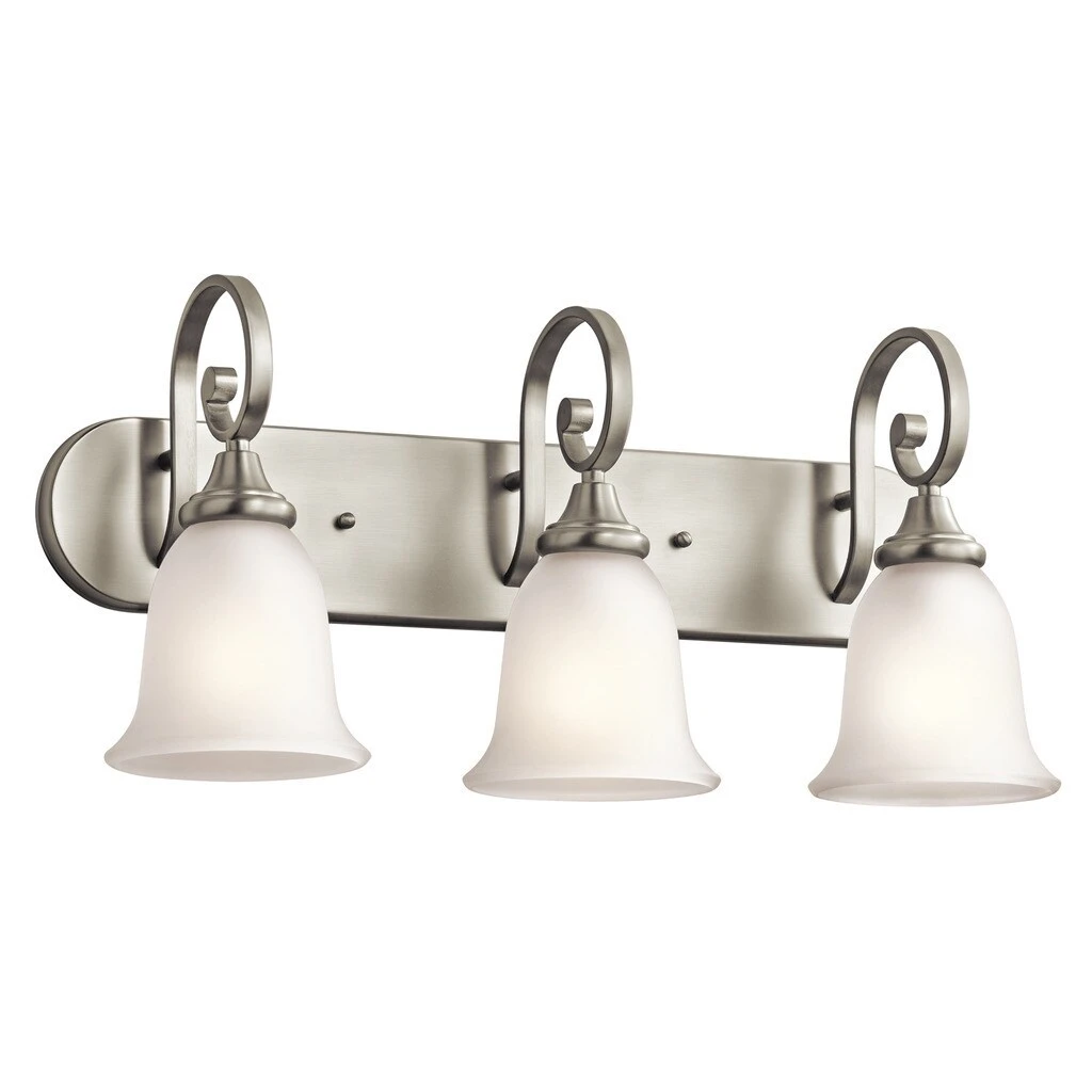 Brand new ???? Gracewood Hollow Feraoun Collection 3-light Brushed Nickel Bath/Vanity Light ❤️ 3 Brand new ???? Gracewood Hollow Feraoun Collection 3-light Brushed Nickel Bath/Vanity Light ❤️