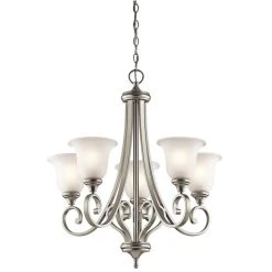 Hot Sale ???? Gracewood Hollow Feraoun 5-light Brushed Nickel Chandelier ????