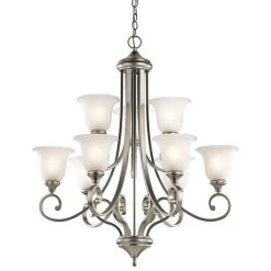 Wholesale ???? Gracewood Hollow Feraoun 9-light Brushed Nickel Chandelier ????