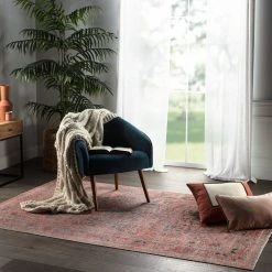 Best Sale ???? Machine Washable Gracewood Hollow Cumper Light Blue And Pink Medallion Area Rug ???? -Gracewood Hollow shop Kyrie Medallion Pink Light Blue Area Rug 3