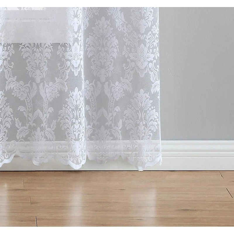Flash Sale ???? Gracewood Hollow Kulenovic Knitted Lace Medallion Curtain With Scalloped Bottom White ???? 11 Flash Sale ???? Gracewood Hollow Kulenovic Knitted Lace Medallion Curtain With Scalloped Bottom White ???? - Image 9