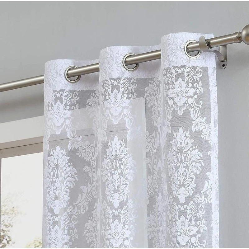 Flash Sale ???? Gracewood Hollow Kulenovic Knitted Lace Medallion Curtain With Scalloped Bottom White ???? 10 Flash Sale ???? Gracewood Hollow Kulenovic Knitted Lace Medallion Curtain With Scalloped Bottom White ???? - Image 8
