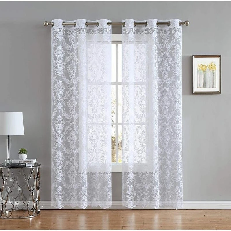 Flash Sale ???? Gracewood Hollow Kulenovic Knitted Lace Medallion Curtain With Scalloped Bottom White ???? 3 Flash Sale ???? Gracewood Hollow Kulenovic Knitted Lace Medallion Curtain With Scalloped Bottom White ????