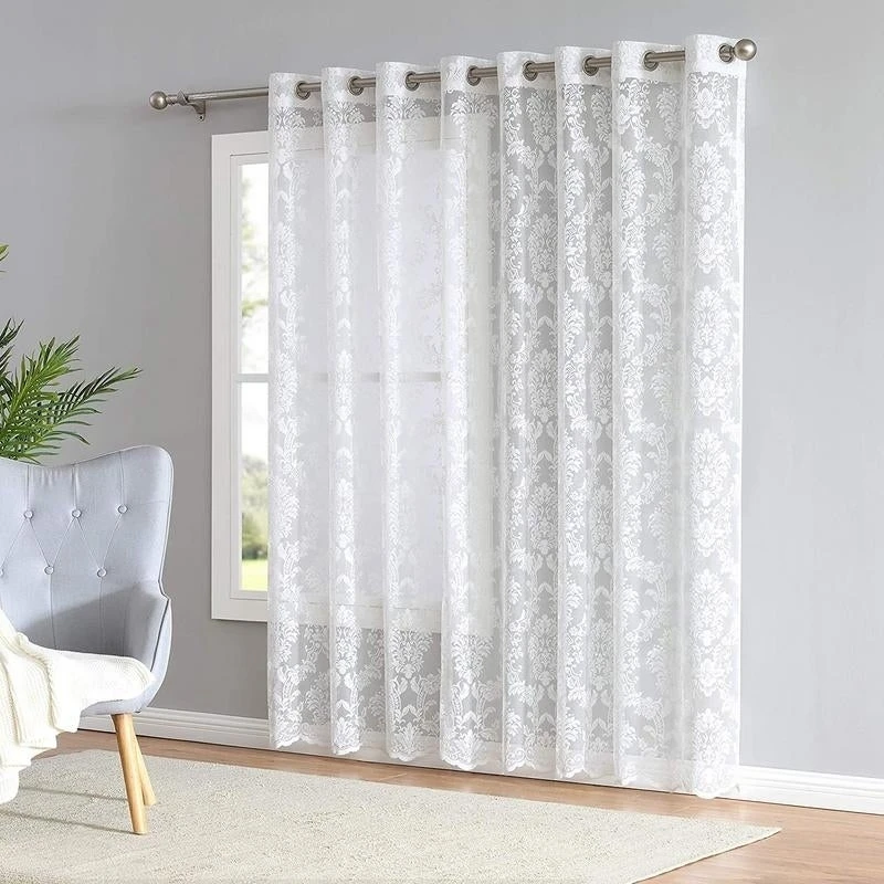 Flash Sale ???? Gracewood Hollow Kulenovic Knitted Lace Medallion Curtain With Scalloped Bottom White ???? 13 Flash Sale ???? Gracewood Hollow Kulenovic Knitted Lace Medallion Curtain With Scalloped Bottom White ???? - Image 11