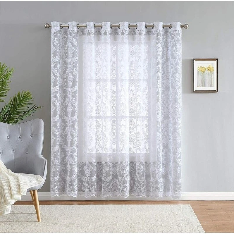 Flash Sale ???? Gracewood Hollow Kulenovic Knitted Lace Medallion Curtain With Scalloped Bottom White ???? 15 Flash Sale ???? Gracewood Hollow Kulenovic Knitted Lace Medallion Curtain With Scalloped Bottom White ???? - Image 13
