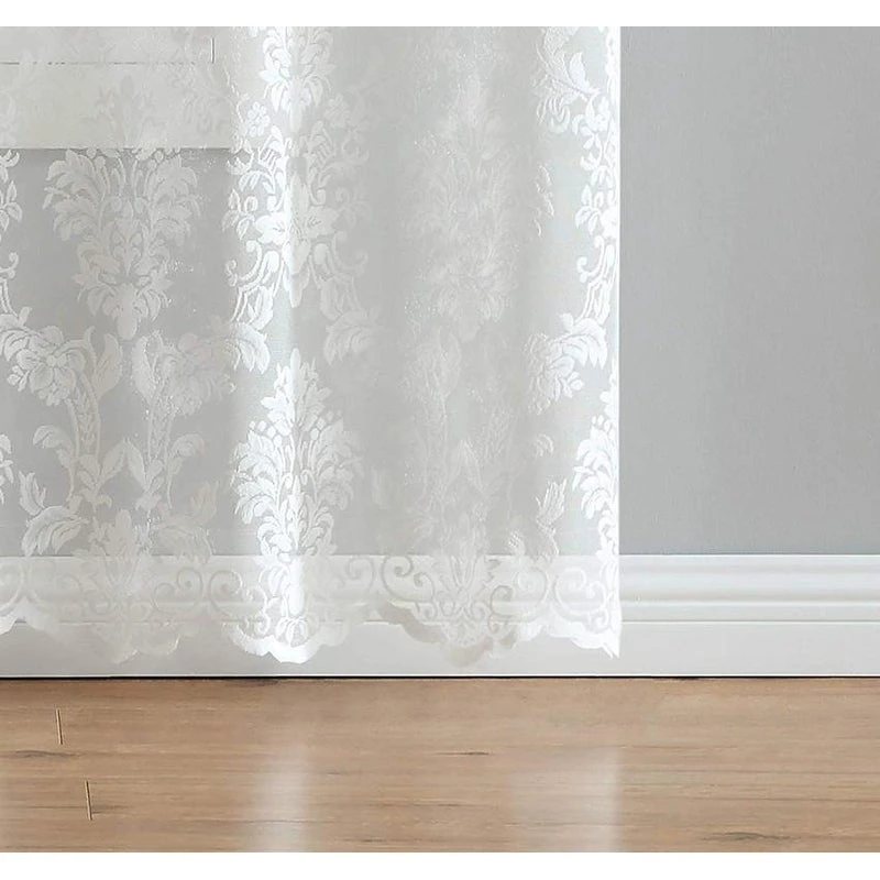 Flash Sale ???? Gracewood Hollow Kulenovic Knitted Lace Medallion Curtain With Scalloped Bottom White ???? 6 Flash Sale ???? Gracewood Hollow Kulenovic Knitted Lace Medallion Curtain With Scalloped Bottom White ???? - Image 4