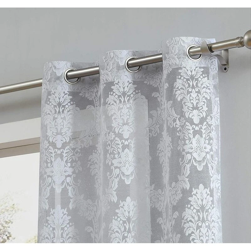 Flash Sale ???? Gracewood Hollow Kulenovic Knitted Lace Medallion Curtain With Scalloped Bottom White ???? 8 Flash Sale ???? Gracewood Hollow Kulenovic Knitted Lace Medallion Curtain With Scalloped Bottom White ???? - Image 6