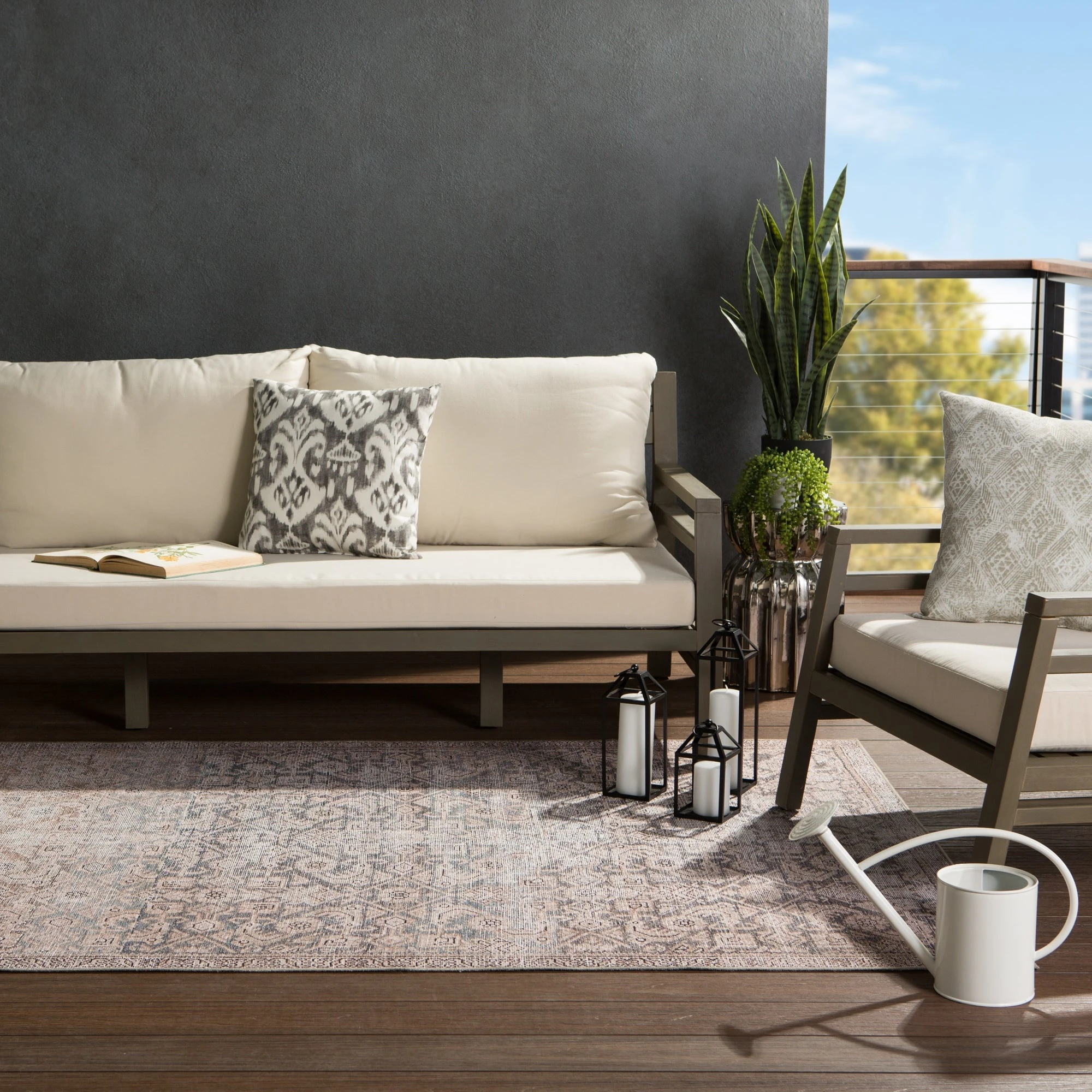 Budget ✨ Gracewood Hollow Dabydeen Indoor/Outdoor Trellis Peach And Blue Area Rug ✨ 4 Budget ✨ Gracewood Hollow Dabydeen Indoor/Outdoor Trellis Peach And Blue Area Rug ✨ - Image 2