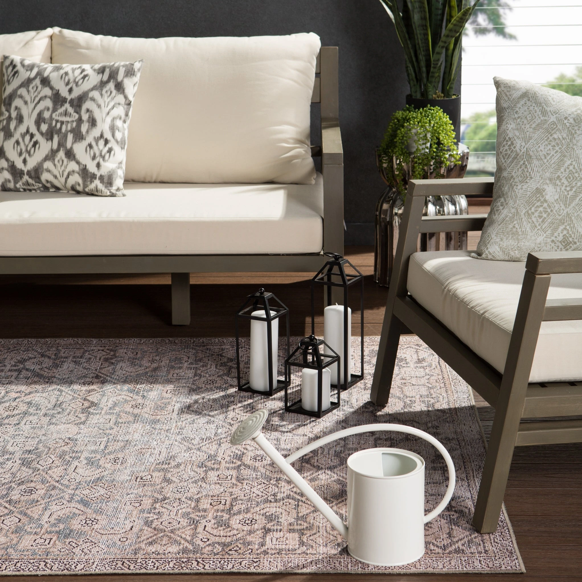 Budget ✨ Gracewood Hollow Dabydeen Indoor/Outdoor Trellis Peach And Blue Area Rug ✨ 7 Budget ✨ Gracewood Hollow Dabydeen Indoor/Outdoor Trellis Peach And Blue Area Rug ✨ - Image 5