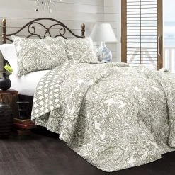 Budget ???? Gracewood Hollow Winchester Damask 3-piece Quilt Set Navy ???? 16 Budget ???? Gracewood Hollow Winchester Damask 3-piece Quilt Set Navy ???? -Gracewood Hollow shop Lush Decor Aubree 3 piece Quilt Set b05cf01f dd99 477d af34 a05fefa9e8c6
