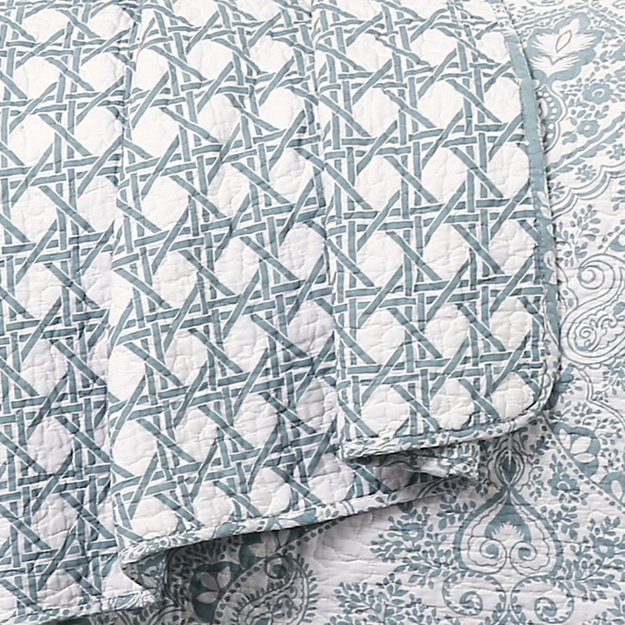 Budget ???? Gracewood Hollow Winchester Damask 3-piece Quilt Set Navy ???? 7 Budget ???? Gracewood Hollow Winchester Damask 3-piece Quilt Set Navy ???? - Image 5