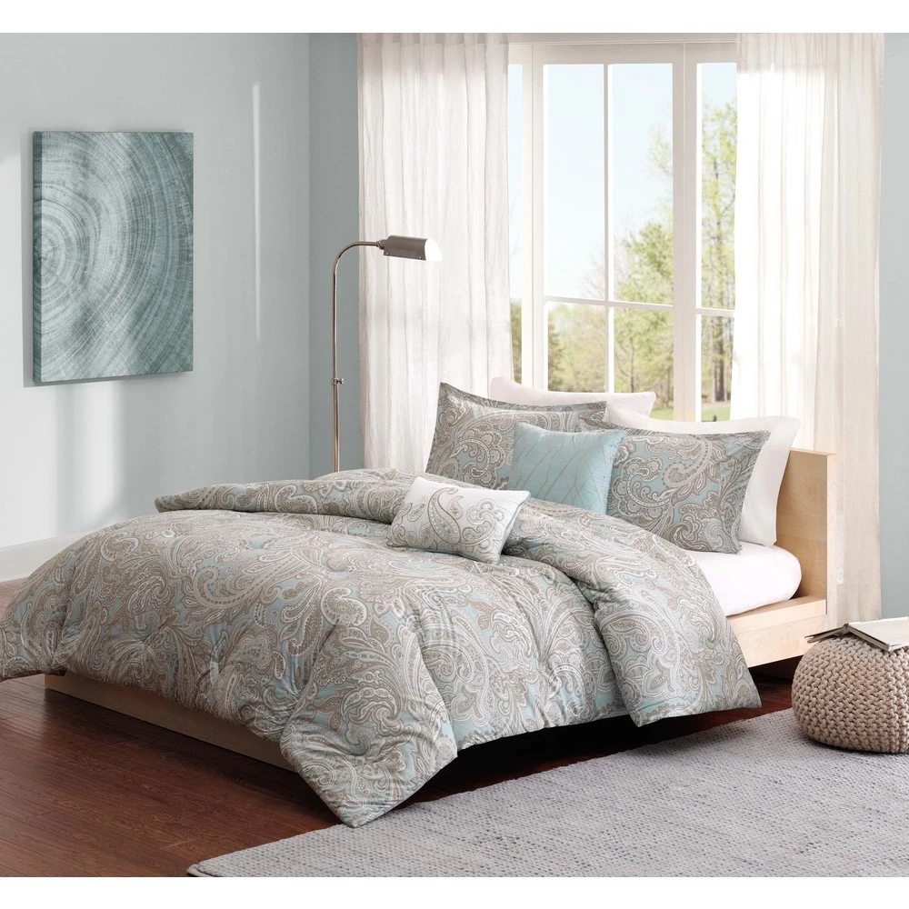 Best Pirce ⭐ Gracewood Hollow Rio Cotton 5-piece Comforter Set Blue ⭐ 4 Best Pirce ⭐ Gracewood Hollow Rio Cotton 5-piece Comforter Set Blue ⭐ - Image 2